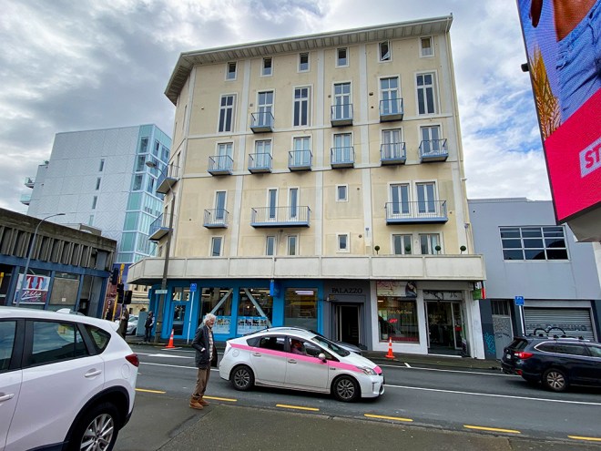 Daryl Cockburn in front of his Palazzo